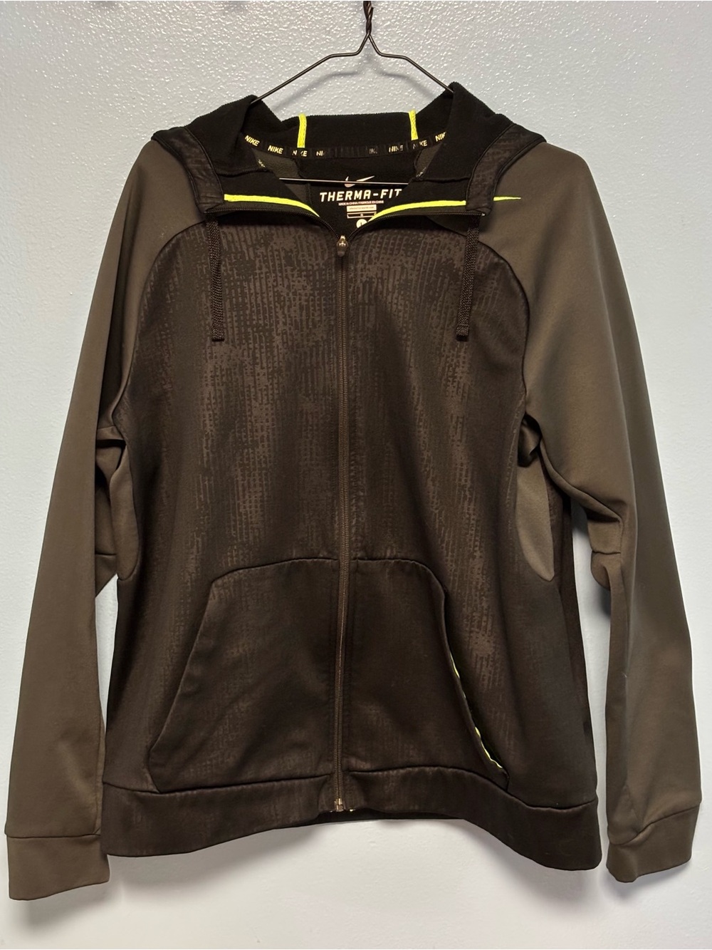 Nike Black Jacket with Neon Yellow Accent
